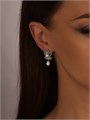 Серьги из серебра с жемчугом 22-1348